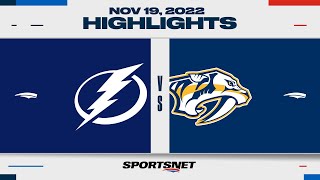 NHL Highlights | Lightning vs. Predators - November 19, 2022