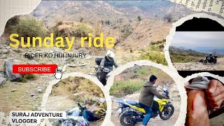 SUNDAY RIDE me bike CRASH पाँव की उंगलियों में फ्रैक्चर V STROM SX 250 & HIMALAYAN YAN 450