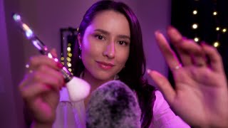 ASMR Deep sleep hand movements \u0026 mic brushing 🌧😴 spiral, plucking, camera brushing, tk tk