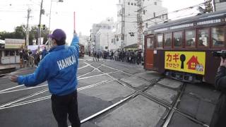 見納め光景、阪堺電気軌道阪堺線・上町線、住吉平面交差を行き交う光景