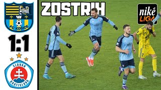 FC KOŠICE vs SLOVAN BRATISLAVA | 1:1 | ZOSTRIH | NIKÉ LIGA 2024/25 15. KOLO