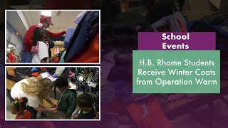 H.B. Rhame Students Receive Winter Coats from Operation Warm