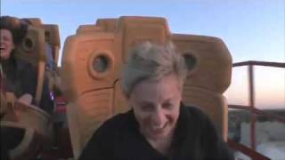 Ellen Rides the Hollywood Rip Ride Rockit!