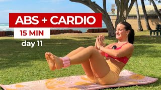 WORKOUT CHALLENGE | DAY 11 || AB FOCUSED CARDIO || At Home Workout