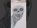 creepy ghost scribble drawing shorts