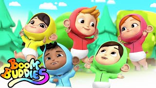 Five Little Babies | Boo Boo Song | Five Little Monkeys | Nursery Rhymes For Kids with Boom Buddies