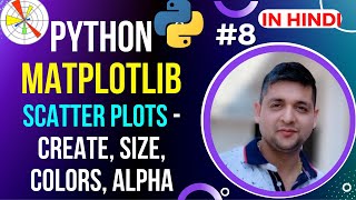 MatPlotLib Scatter Plots - Create, Size, Colors, Alpha || Python MatPlotLib Tutorial in Hindi #8