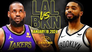 Los Angeles Lakers vs Brooklyn Nets  Game Highlights | January 19, 2024 | FreeDa