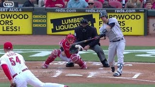 NYY@CIN: Sanchez brings home two to start the scoring