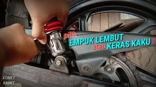 Cara Bikin Shock Belakang Motor Empuk