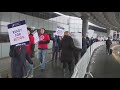 American Airline flight attendants picket at O'Hare over work conditions