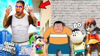 GTA5: Zombie Franklin Kidnapped Suneo,Bochan \u0026 Franklin, Gian,Shinchan Shizuka play Jet Ramp