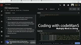 Codewars 7 kyu Multiply Word in String JavaScript