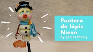 Especial Navidad. Diy puntera de lápiz Nieve ☃☃