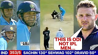 SEHWAG 130 vs NZ | India vs NewZealand 2003 TVS Cup Highlights| MostSHOCKING Batting
