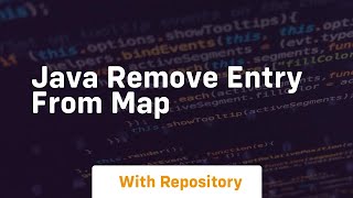 java remove entry from map