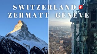 ツェルマット🇨🇭ジュネーブ【Switzerland】 マッターホルンやジュネーブの景色を見てうっとり⛰️honeymoon第2弾