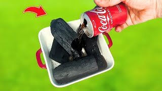 Only 1% Know This Secret: Pour Coca-Cola Into Charcoal,You’ll Be Amazed with the Result😱