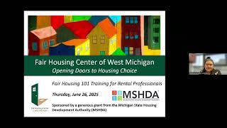 FHCWM Fair Housing 101 Training for Rental Professionals - June 2025