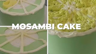 EGGLESS MOSAMBI CAKE RECIPE # With  home made mosambi crush recipe #new cake design, 💖