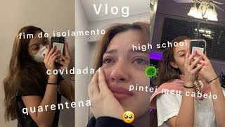 PEGUEI COVID + FIM DO ISOLAMENTO + HIGH SCHOOL + PINTANDO O CABELO | vlog Canadá | Marcella Timo