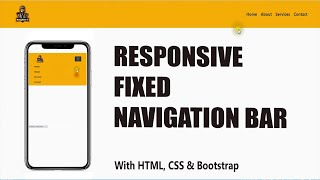 Responsive Navigation Bar Tutorial | HTML CSS & Bootstrap | Part - 1