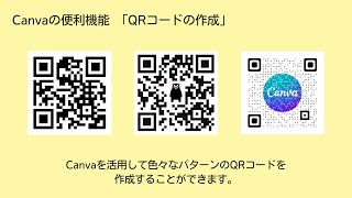 025 Canvaの便利機能　「QRコード作成」