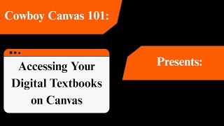 Accessing Your Digital Textbooks in Canvas