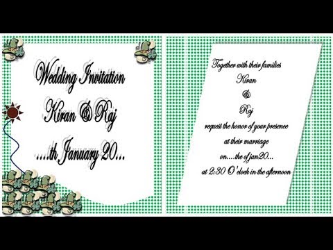 How to make Wedding invitation on Microsoft Word 2007 | step by step How to make Wedding invitation on Microsoft Word 2007 | step by step