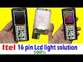Itel Keypad Phone Display Light Jumper | itel 16pin lcd light solution  Itel Mobile LCD Light Jumper