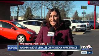 Warning about vehicles on Facebook Marketplace