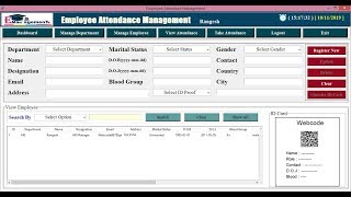 Employee Attendace Management System with QR Code in Python