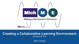 MichME Day 3 - Creating a Collaborative Learning Environment