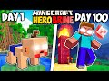 I Survived 100 Days as HEROBRINE in Minecraft 🤯