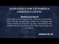 joshua 5 1 15 essentials for victorious christian living