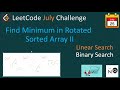 find minimum in rotated sorted array II leetcode | find minimum in rotated sorted array 2 leetcode |