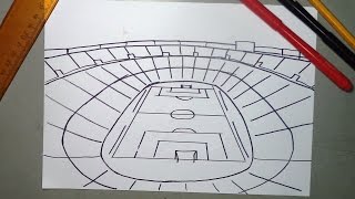 Cómo dibujar el estadio del Club Cruz Azul de Mexico