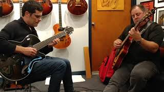 UNT Professor, Davy Mooney playing Wave at Benedetto Guitars is Savannah