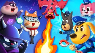 Police VS A Fire Dragon | Kids Cartoons | Sheriff Labrador New Episodes