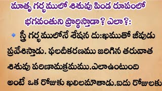 మాతృ గర్భములో శిశువు పిండ రూపంలో భగవంతుని ప్రార్థిస్తాడా? ఎలా?తాళపత్ర రహస్యాలు || ధర్మ సందేహాలు