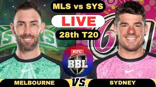 MLS vs SYS Live Match BBL Live | Big Bash League Live Melbourne Stars vs Sydney Sixers Match