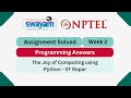 The Joy of Computing using Python Week 2 | Programming Answers || #nptel #nptel2026 #myswayam