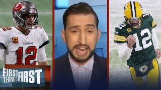 Bucs-Packers NFC Championship is biggest game for Rodgers in 6 yrs — Nick | NFL | FIRST THINGS FIRST