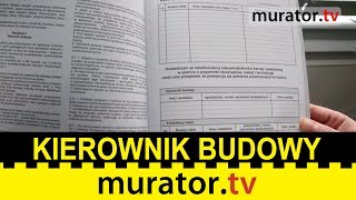 Kierownik budowy - poprowadzi dziennik budowy, zrobi harmonogram