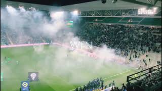 Saint-Etienne vs Angers match was postponed due to fireworks being thrown into the stadium.