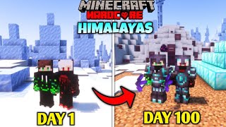 We Survived 100 Days In The HIMALAYAS In Minecraft Hardcore | Duo 100 Days