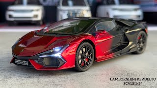 HD Miniature | Dual Tone Lamborghini Revuelto Red Black 1/24 Diecast Metal Car Model