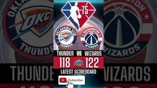 NBA RESULTS TODAY | THUNDER VS WIZARDS | JANUARY 12 - 11, 2022
