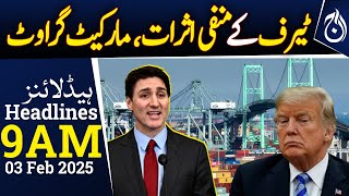 Negative effects of tariffs on China, Canada and Mexico | 9AM Headlines - Aaj News