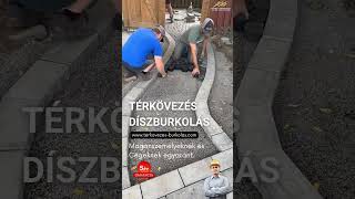 Térkövezés Becsülettel - Magyarország települések és kis falvakban is. #építkezés #tiktok